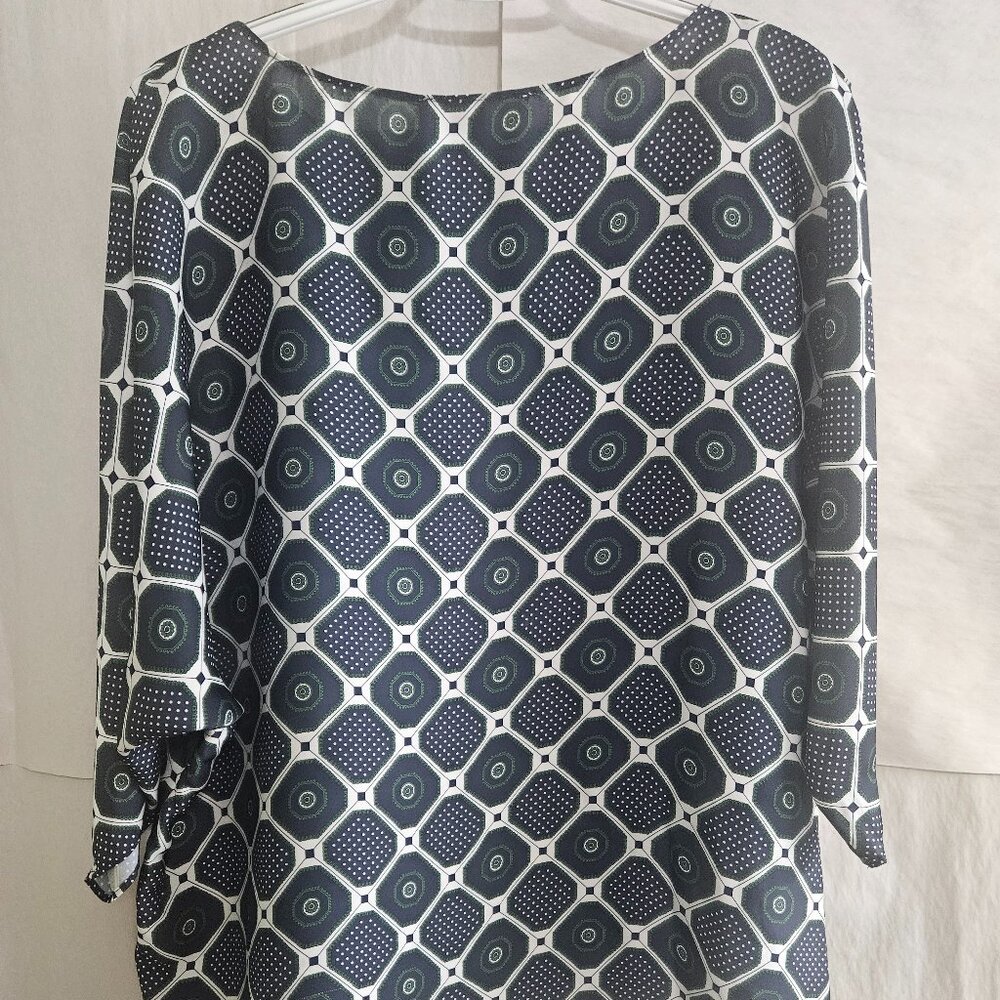 MICHAEL KORS SHORT SLEVE TOP BLUE & GREEN & WHITE